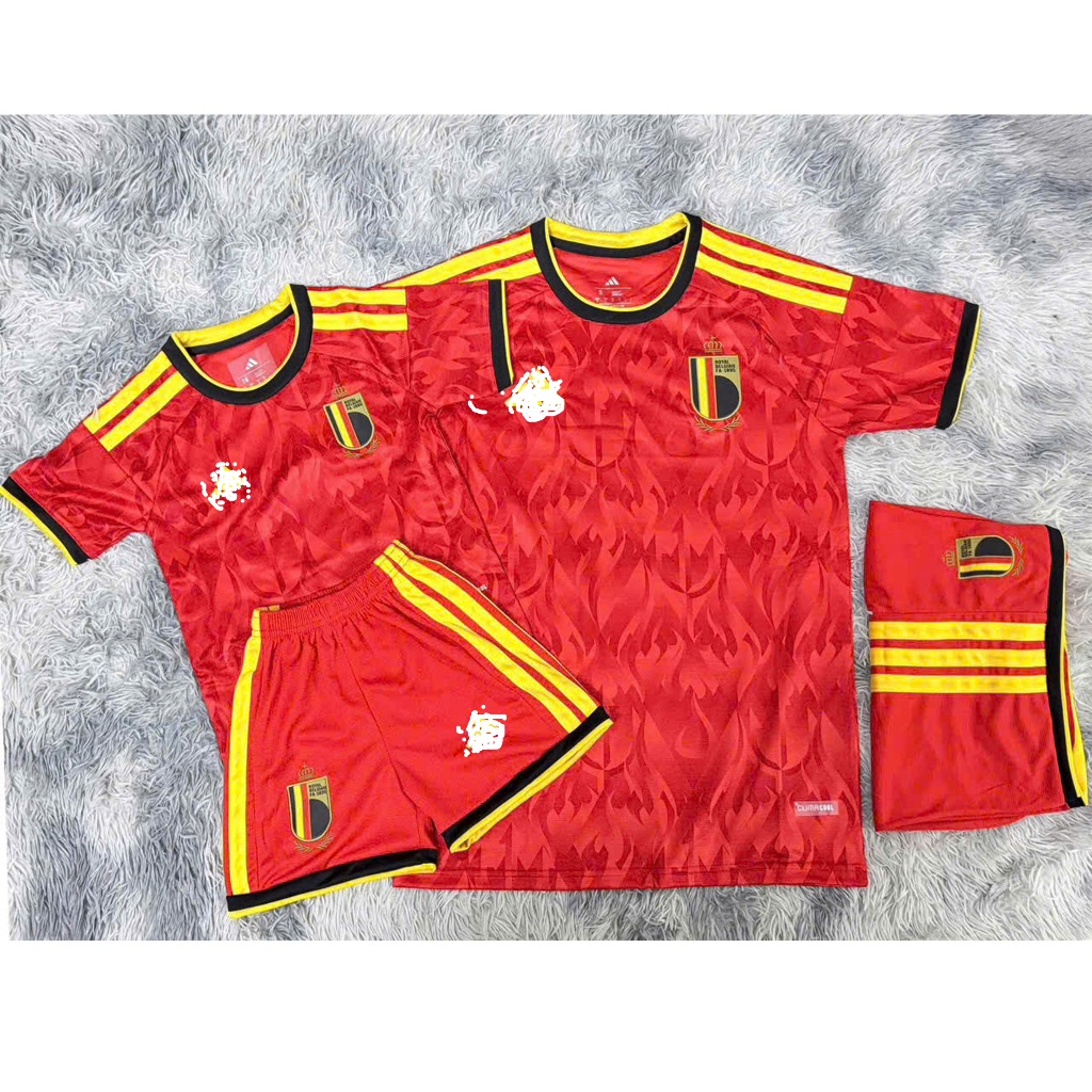 [SUPER THÁI] Áo bóng đá EURO ĐT Bỉ đỏ đô vải mè Thái giải 2024 (45-95kg)