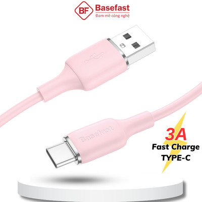 (XẢ KHO) Dây sạc nhanh Basefast đầu USC sang Type C 3A cáp silicone siêu bền cho điện thoại
