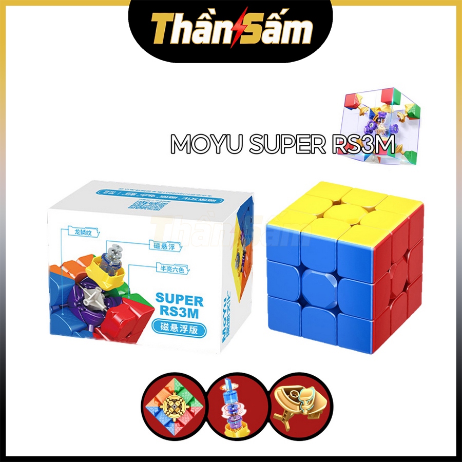 Rubik 3x3 MoYu Super RS3M 2022 3x3 Maglev RS3 M Rubic Nam Châm 3 Tầng Stickerless Đồ Chơi Trí Tuệ