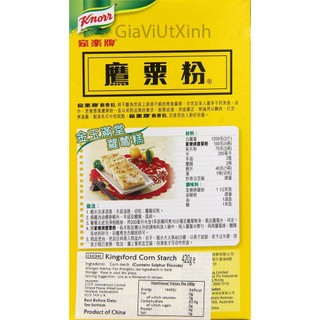 BỘT BẮP KNORR KINGSFORD CORN STARCH 420G