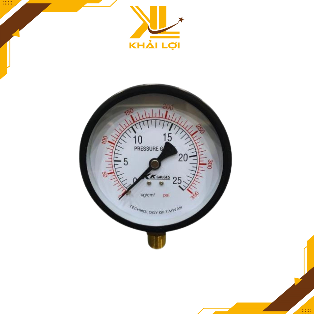 Đồng hồ hơi Kkgauges Chân sau Y40  Y50 chân sau 9.6mm