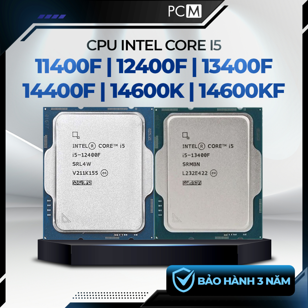 CPU Intel Core TRAY i5-11400F / i5-12400F / i5-12400 / 13400F / 13500 / 14400F  / 14600KF / 14600K