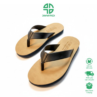 Dép Da Nam, Dép Xỏ Ngón Nam Cao Cấp Quai Da Mang Êm Chân, Đế Cao Su Chắc Chắn, Chống Trơn Trượt [ Mã Quai T ]