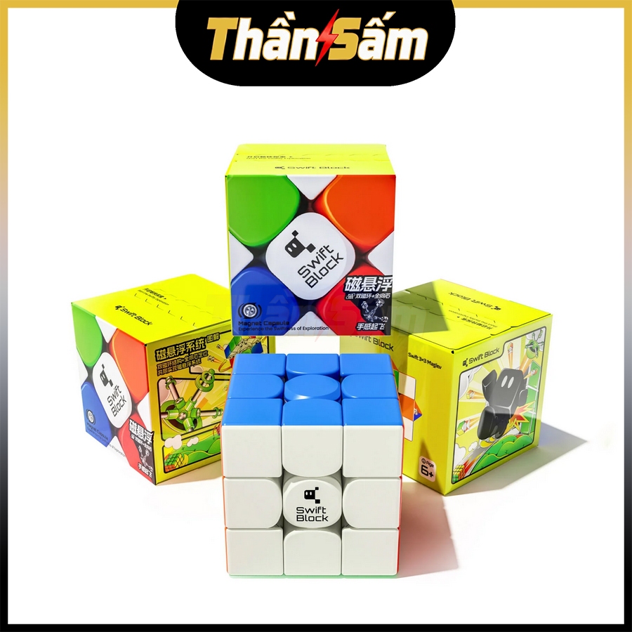 [Maglev] Rubik Gan Swift Block 355S 3x3 Maglev Rubic Gan Cube Nam Châm Khoan Lỗ Đồ Chơi Trí Tuệ