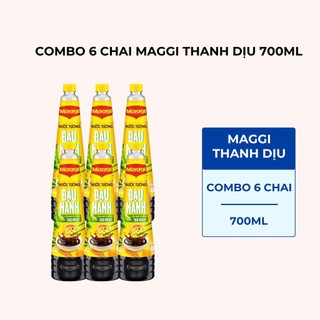 Combo 6 Nước tương MAGGI đậu nành thanh dịu 700ml