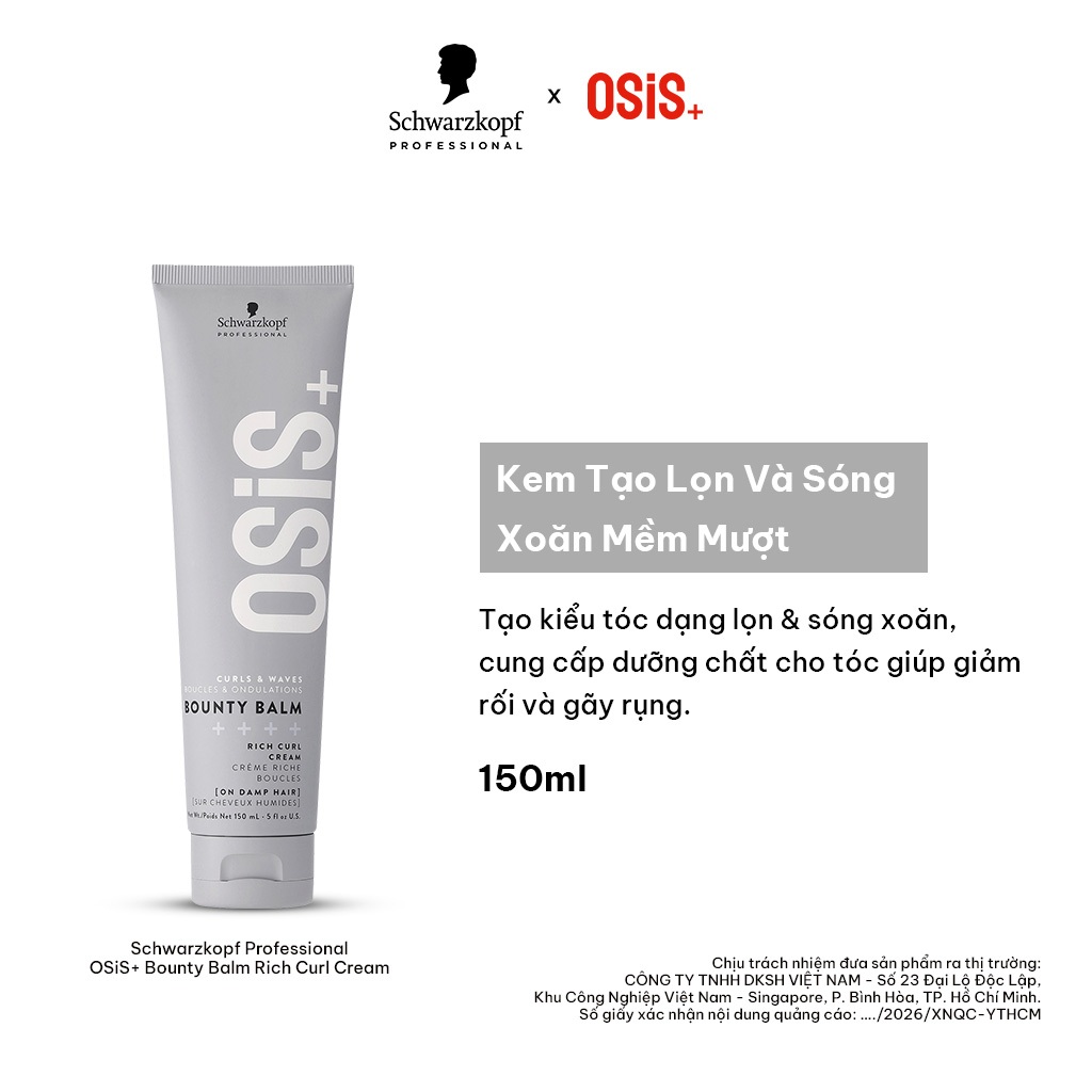 Kem Tạo Lọn Và Sóng Xoăn Mềm Mượt OSiS+ BOUNTY BALM 150ml (L0)