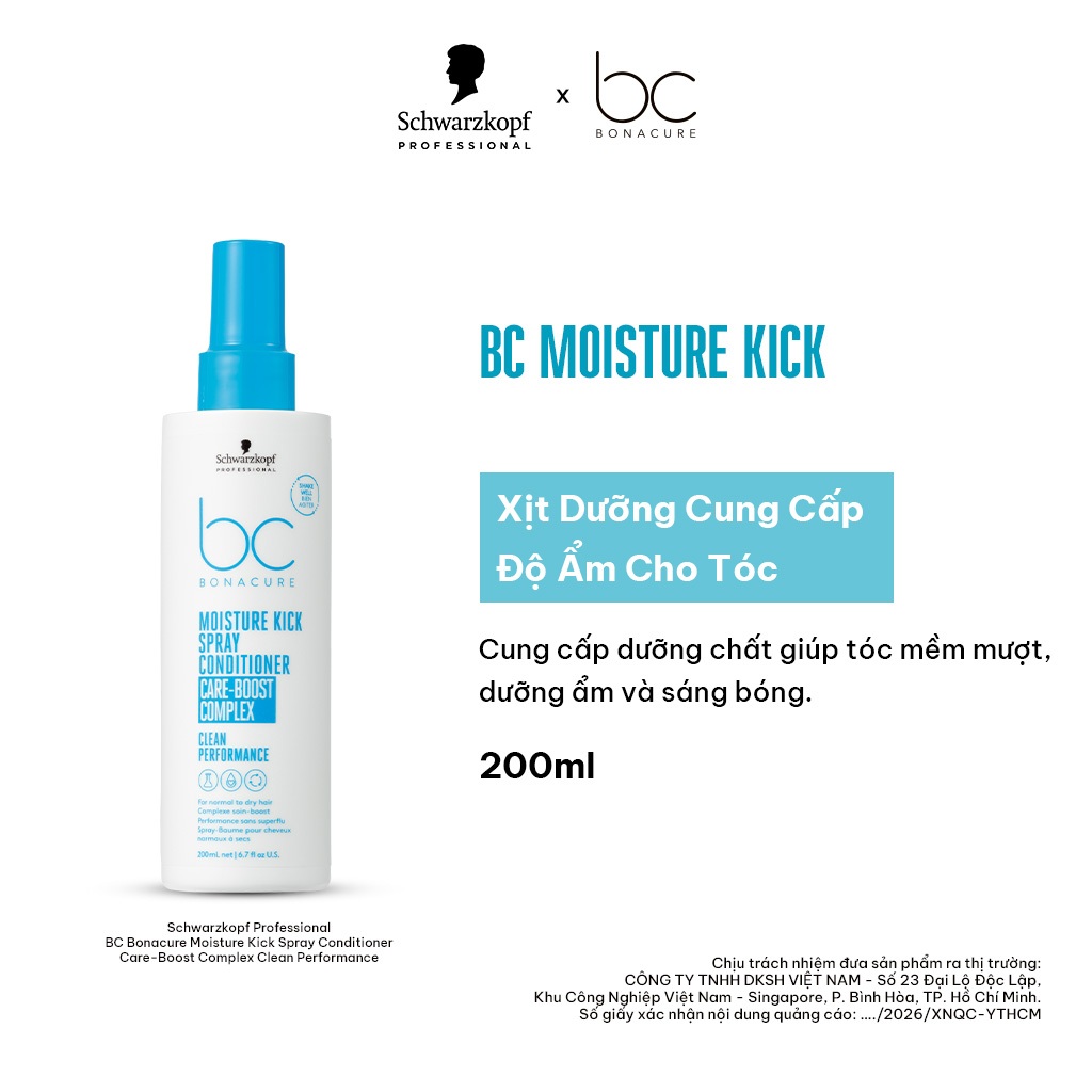 Xịt Dưỡng Cung Cấp Độ Ẩm BC MOISTURE KICK GLYCEROL 200ml