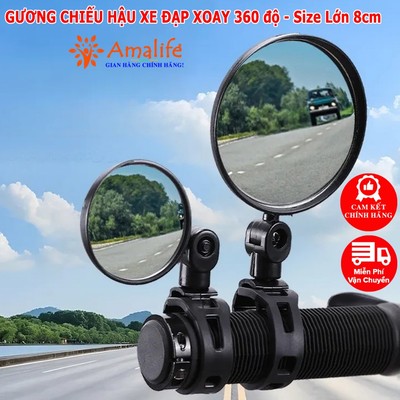Gương Xe Đạp Chiếu hậu Cầu Lồi Dễ Lắp Đặt – Gương Chiếu Hậu Xe Đạp Thể Thao Góc Rộng Rõ Nét An Toàn Xoay 360 Độ ECO2