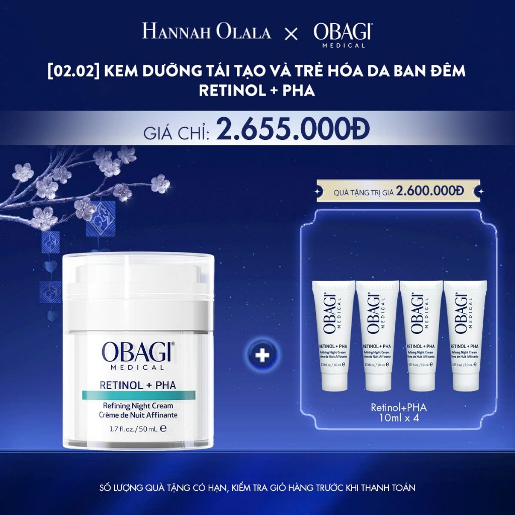 [Hannah x Obagi] Kem dưỡng tái tạo & trẻ hóa da ban đêm Obagi Medical Retinol + PHA (50ml)