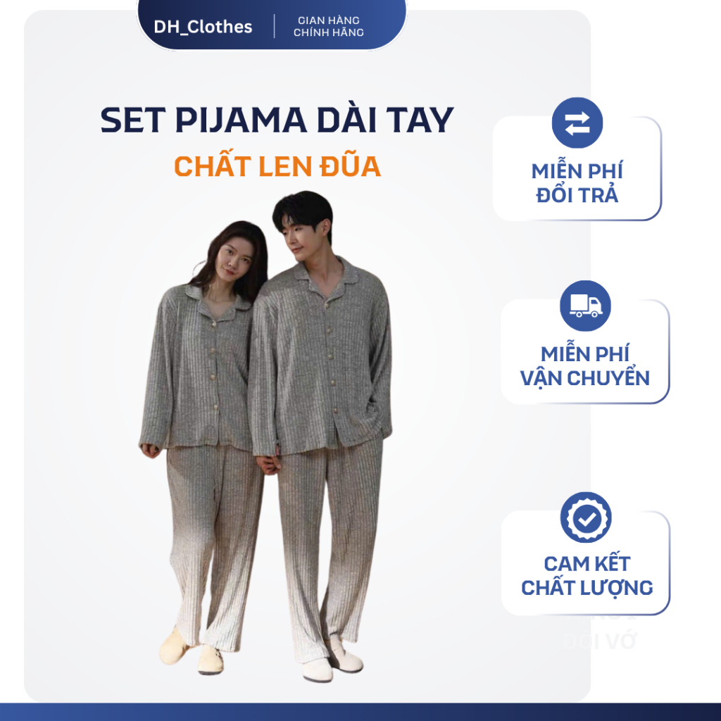 Pijama Mặc Ở Nhà Dh_clothes BĐ04, Thu Đông, Ấm Áp, Unisex