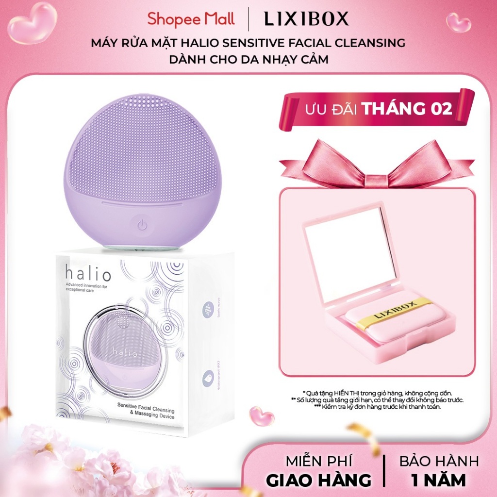 [SPLIVE] Máy Rửa Mặt Halio Sensitive Facial Cleansing Massaging Device - Dành Cho Da Nhạy Cảm
