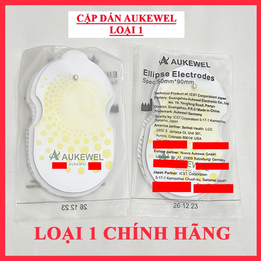 Miếng dán điện xung Aukewel Chính Hãng Loại 1, dành cho các dòng máy massage xung điện, aukewel, máy