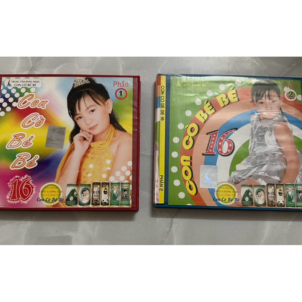 Combo 2 VCD - CON CÒ BÉ BÉ 16 phần 1 + 2 bé Xuân Mai