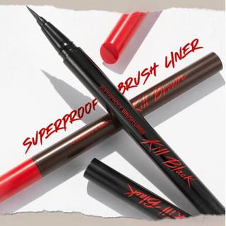 Kẻ mắt CLIO Superproof brush liner kill black / Waterproof Eyeliner Pencil Black