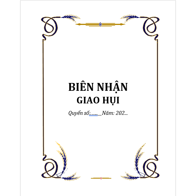 Biên nhận giao hụi A5 50 tờ