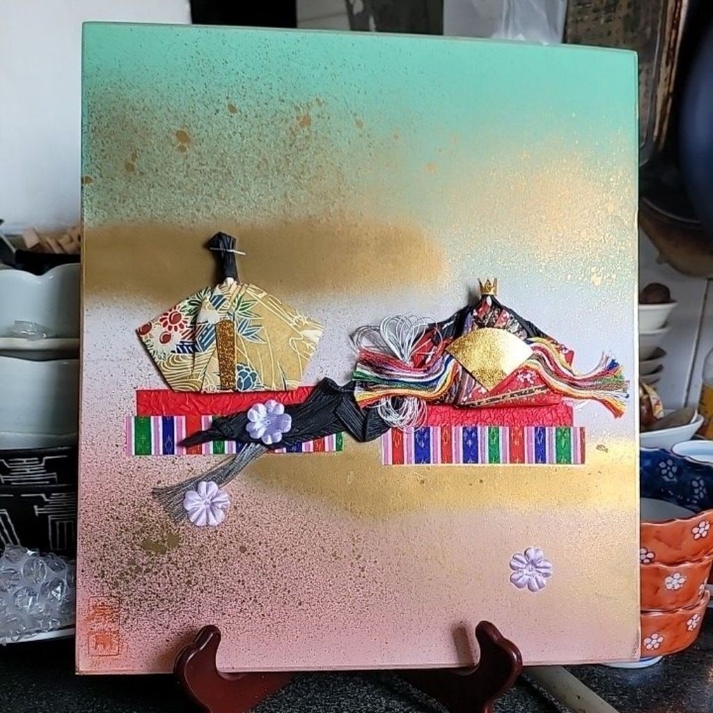 MÔ hình vua hậu bằng giấy xếp Origami Nhật bản fullbox