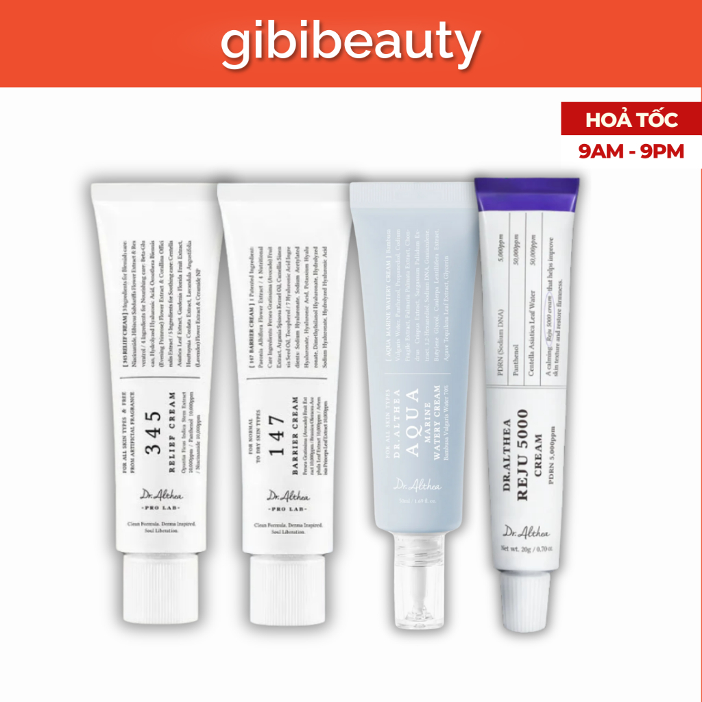 Kem dưỡng DR.ALTHEA 50ml (147 Barrier Cream/ 345 Relief Cream/ Aqua Marine/ Reju 5000)