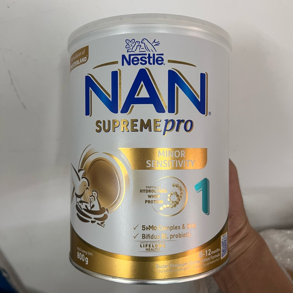 Sữa Bột Nan Supreme Pro 1 800gram Giúp Bé Phát Triển Hỗ Trợ Tiêu Hoá Tăng Cường Sức Đề Kháng (DATE M