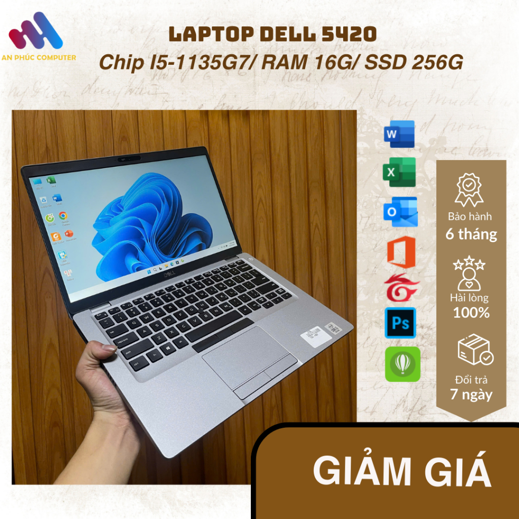 Laptop Cũ Dell Latitude 5420 - Intel Core i5-1145G7 | 16GB DDR4 | 14 inch Full HD