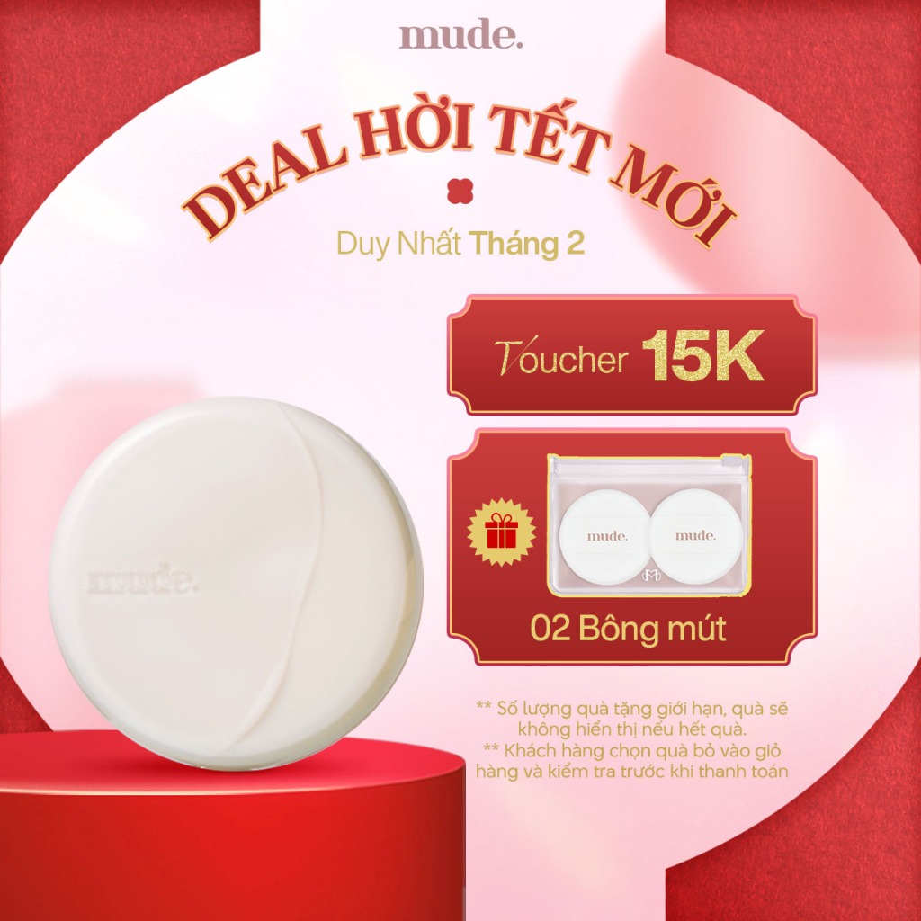 [SĂN DEAL KHAI XUÂN] Phấn nước che phủ toàn diện bền màu mịn màng kiềm dầu 24h mude Cushion Soft Sil