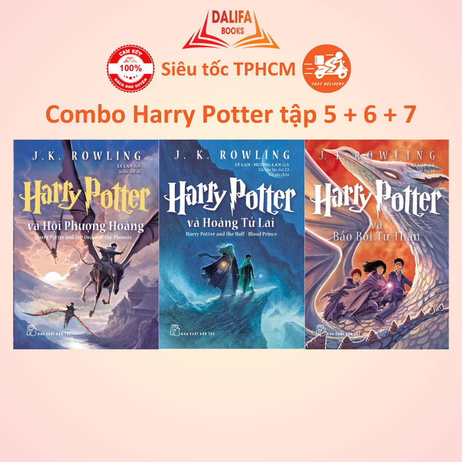 Sách - Harry Potter - Combo 3 Cuốn Tập 5 + 6 + 7 - Trẻ