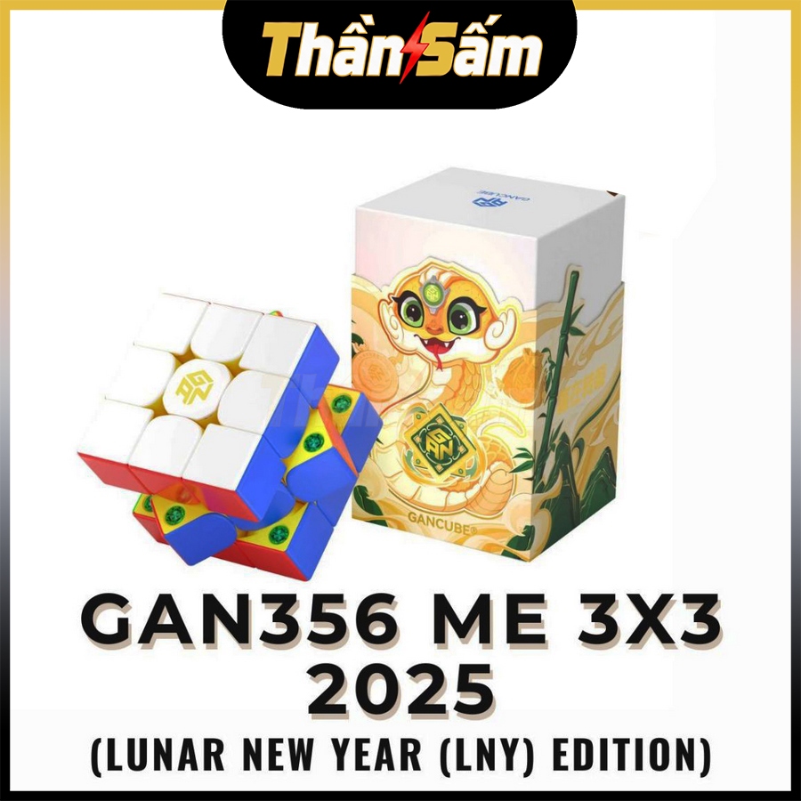 [Limited] Rubik Gan 356 ME 3x3 Gan 356M E Màu Vàng Lục Bản Giới Hạn Năm Rắn 2025 Đồ Chơi Trí Tuệ