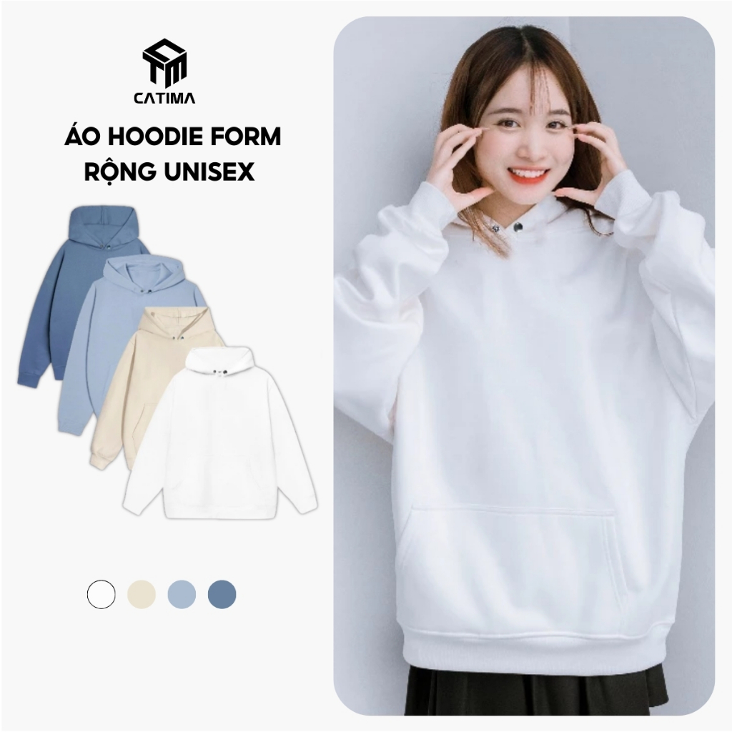 Áo Hoodie Form Rộng Unisex CATIMA AH35 Chất Liệu Nỉ Cotton Dày Dặn Cao Cấp