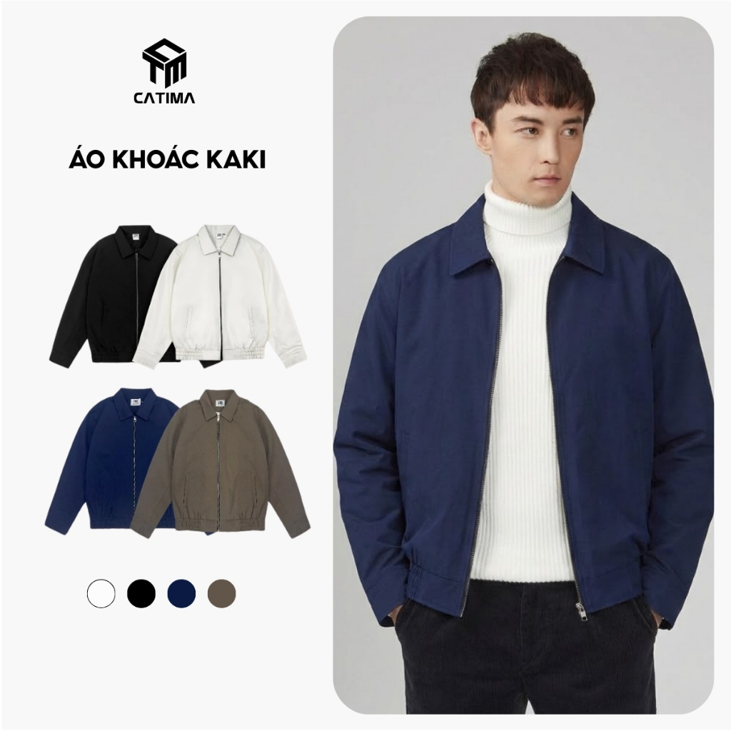 Áo Khoác Kaki Chất Vải MỎNG 2 Lớp Mềm Mịn AK22 CATIMA - Khóa Đồng Cao Cấp