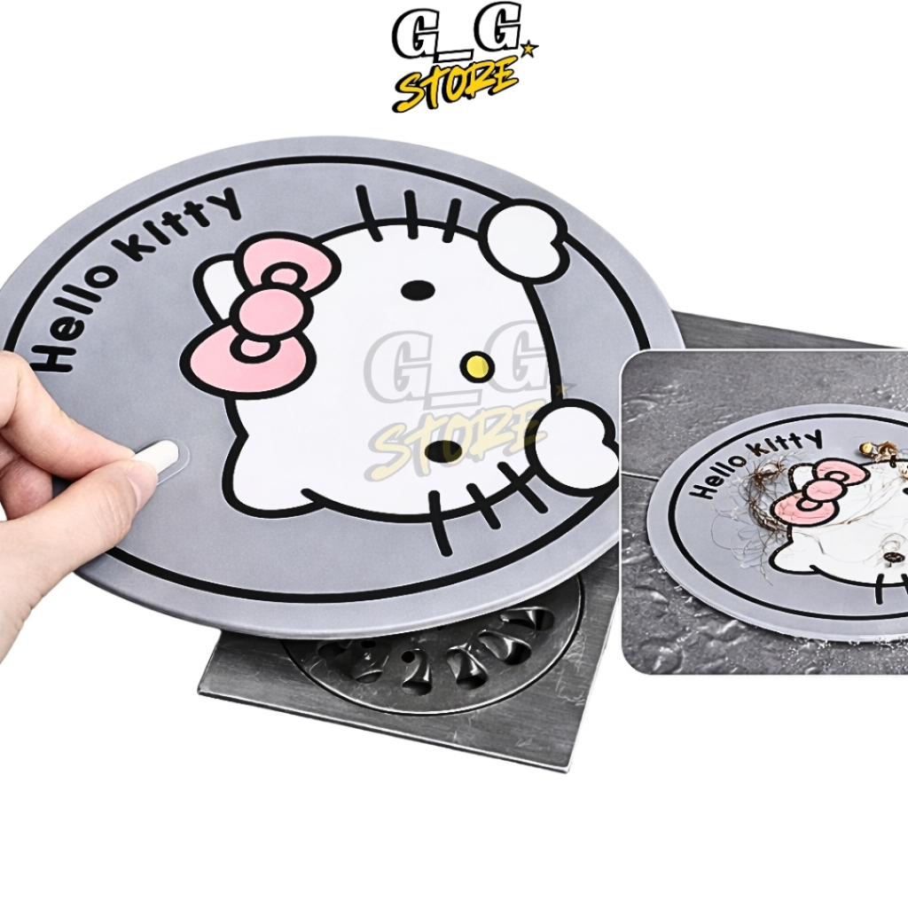 Nắp Đậy Cống Silicone Hello Kitty – Chống Tóc, Chặn Rác, Ngăn Mùi Thoát Nước - GGStore