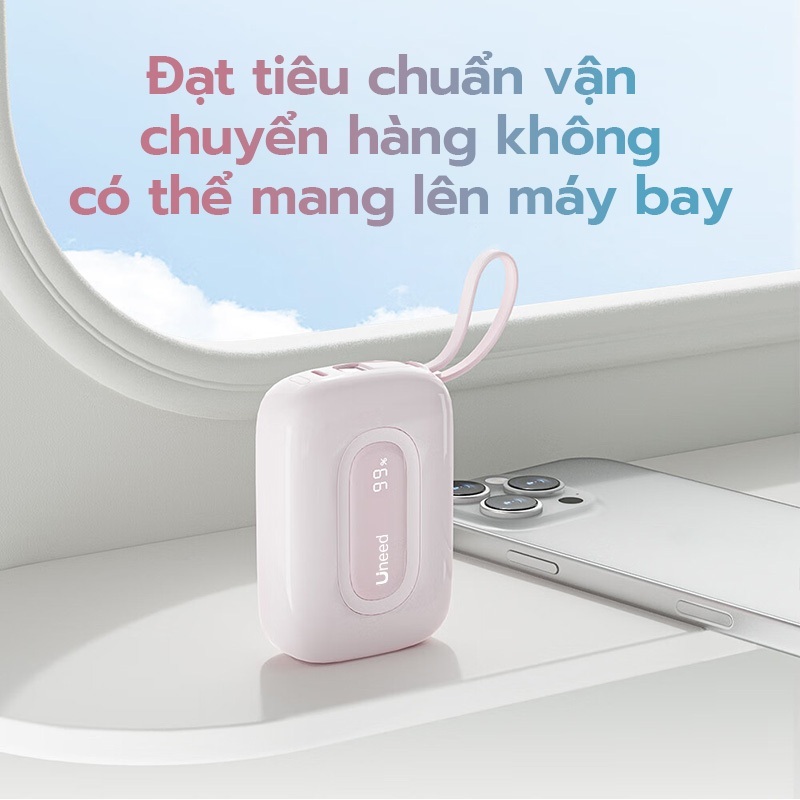 【CCC】Pin sạc dự phòng 10000mah Uneed 3-in-1, Sạc nhanh PD 22.5W type-c và sạc lighting phích cắm điện iP14-17 Samsun | BigBuy360 - bigbuy360.vn