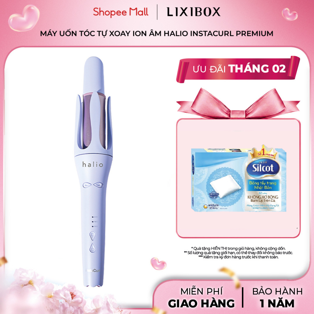Máy Uốn Tóc Tự Động Xoay Halio InstaCurl Premium Automatic Hair Styler - Periwinkle