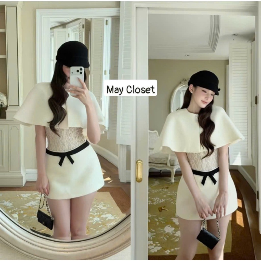 [SET VÁY LOẠI 1] Set Váy áo choàng + Chân váy sang chảnh Váy đi đám cưới đi dự tiệc sang chảnh sẵ...