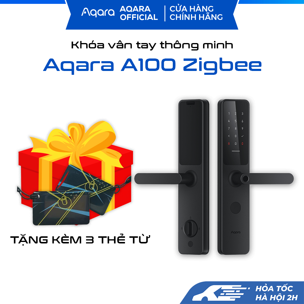 Khóa cửa thông minh Aqara A100 bản quốc tế, 9 cách mở, tương thích Homekit, Homekey