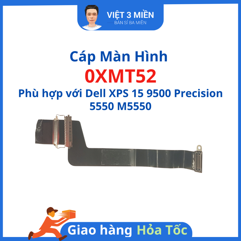 Cáp Màn hình laptop Dell XPS 15 9500 Precision 5550 M5550 - 0XMT52 - Zin tháo máy