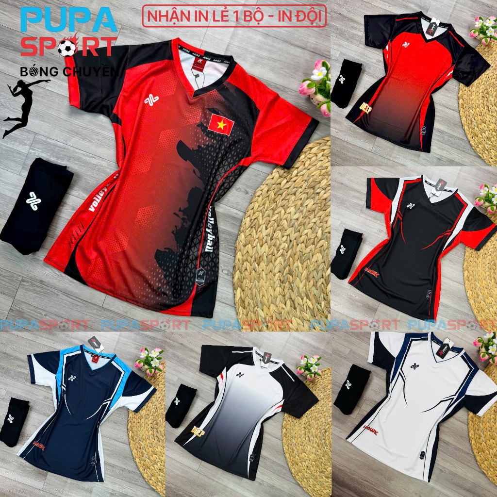 AMAC - [CHÍNH HÃNG-PupaSport] BST Quần Áo Bóng Chuyền, Bóng Đá Nam Nữ Chính Hãng Amac Nhiều Mẫu, Vải