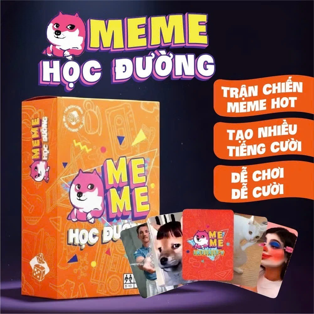 Bộ Bài Meme Học Đường WePlay – Game Thẻ Bài Meme Vui Nhộn, Boardgame Giải Trí Trận Chiến Meme