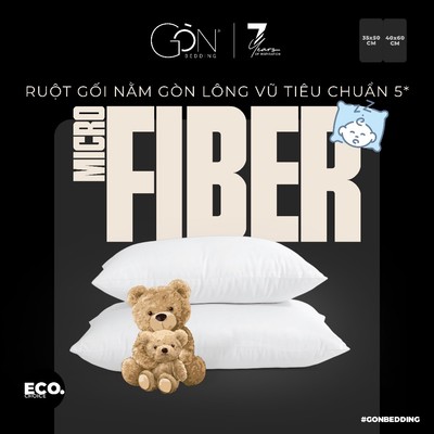Ruột Gối Nằm Em Bé Gòn Bedding Gòn Lông Vũ 40x60 cm | 35x50 cm Chuẩn Khách Sạn 4-5*