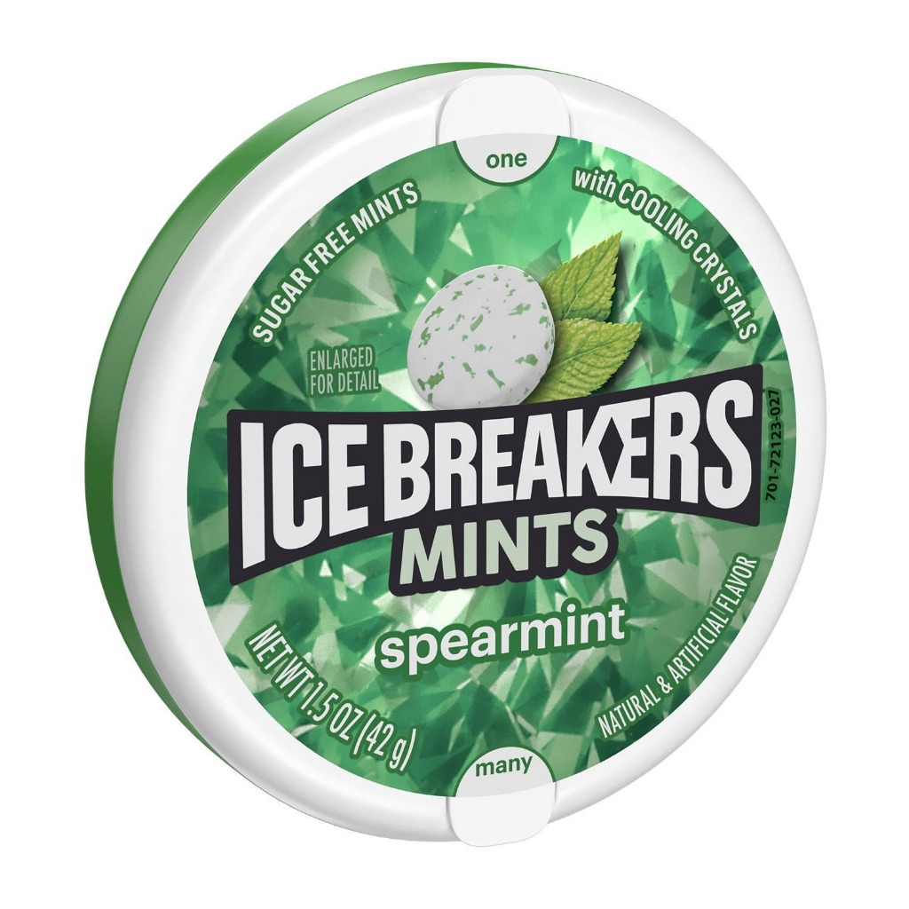 [HÀNG MỸ] Kẹo Bạc Hà Không Đường Ice Breakers Spearmint – Hộp 42g