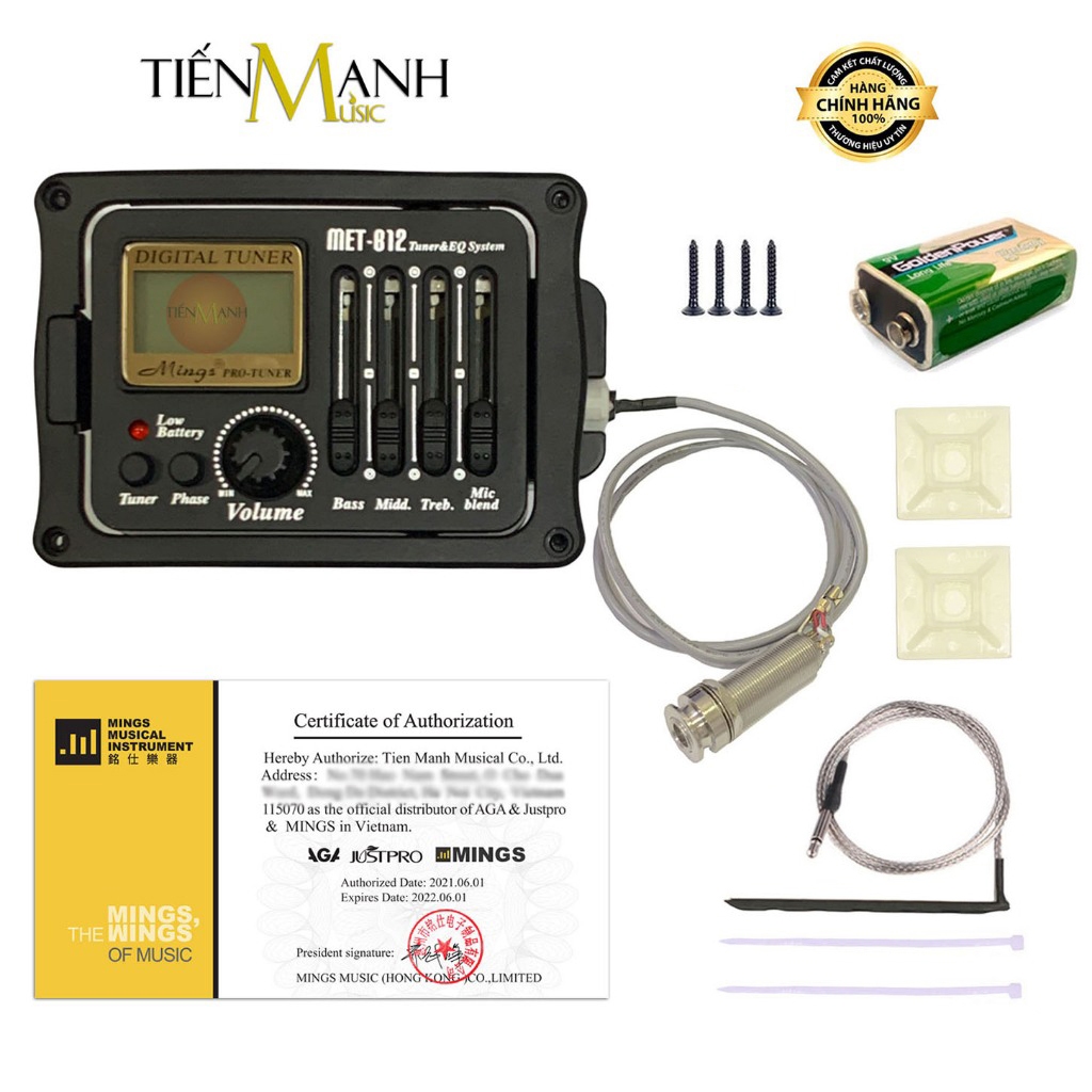[Chính Hãng] EQ Đàn Guitar Mings MET B12 - Thiết Bị Thu Âm Thanh Cho Ghi-ta Equalizer Finger Style M