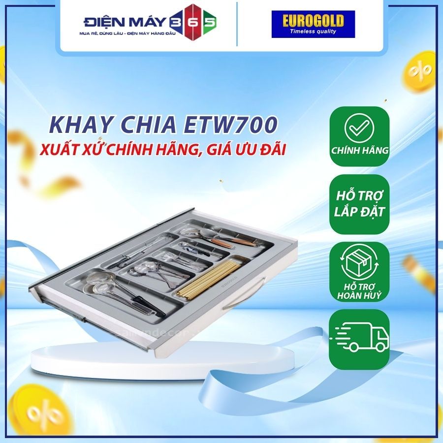 KHAY CHIA THÌA DĨA NHỰA CAO CẤP EUROGOLD ETW450 / ETW500 / ETW600 / ETW700 / ETW800 / ETW900