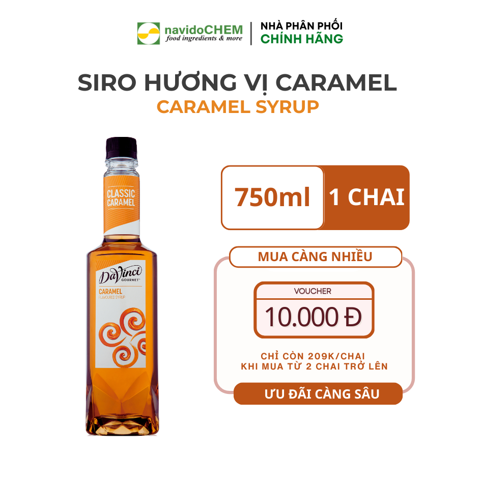 Siro Hương Caramel / Classic Caramel Syrup - DaVinci Gourmet (750ml)