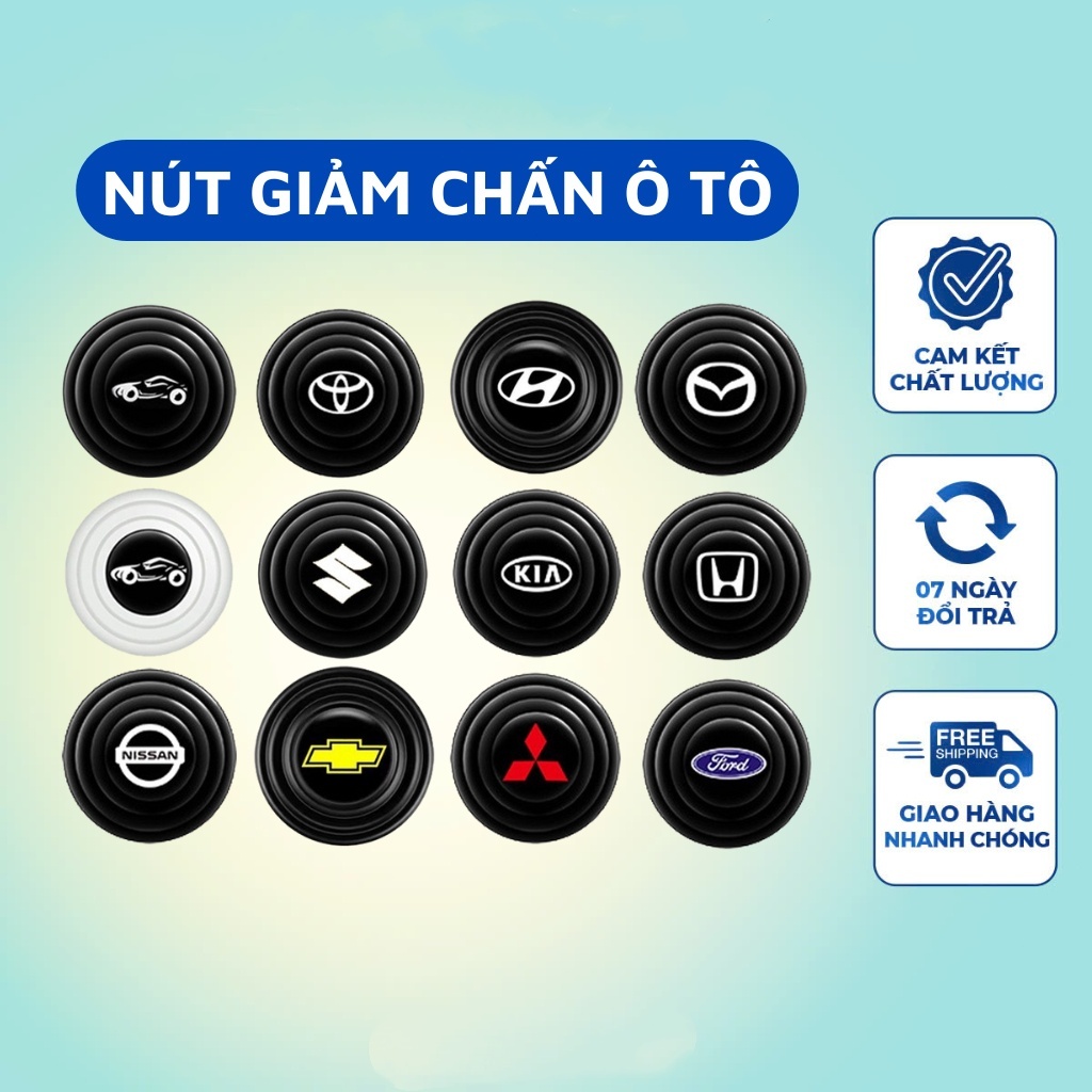 Nút Cao Su Giảm Chấn Cửa Xe Ô Tô - Đệm Núm Cao Su Bảo Vệ Chống Va Đập, Chống Ồn Khi Đóng, Mở Cánh Cửa Oto, Xe Hơi