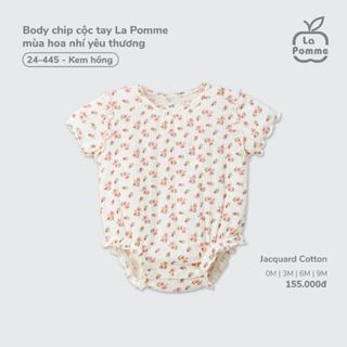 Body chip cộc tay La Pomme mùa hoa nhí yêu thương - Sợi Jacquard Cotton mềm mại, thoáng khí – Bé gái - 0M - 9M