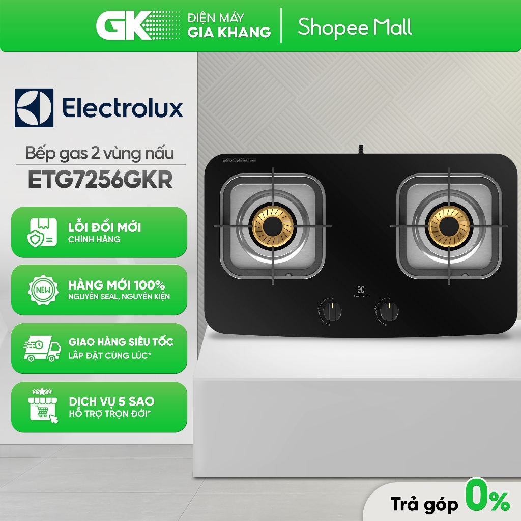 ETG7256GKR - Bếp Gas Độc Lập UltimateTaste 300 70 Cm ETG7256GKR Với 2 Vùng Nấu [Toàn Quốc]