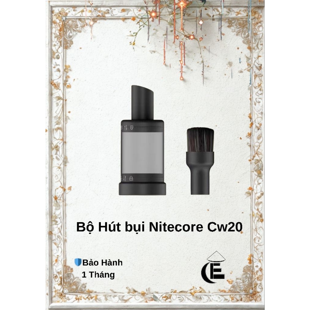 Bộ Hút Bụi Nitecore Cw20 gồm bộ hút bụi chính và 1 chủi gắn dài lông mềm