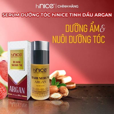 Serum Dưỡng Tóc hiNICE Chiết Xuất Argan Giúp Dưỡng Ẩm Và Nuôi Dưỡng Tóc Từ Gốc Đến Ngọn 50ML