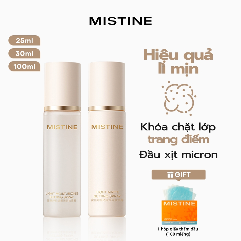 xịt khoá makeup MISTINE xịt khoá nền Hiệu quả lì mịn 25ml/30ml/100ml