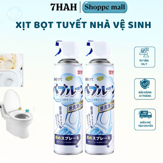 Chai xịt tẩy rửa bồn cầu 7HAH dạng bọt tuyết , loại bỏ vi khuẩn, vết ố vàng dung tích 500ml