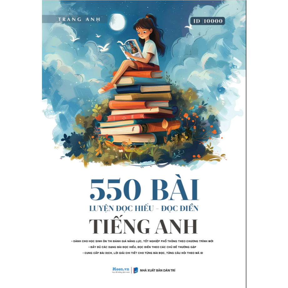 Sách - 550 Bài Luyện Đọc Hiểu - Đọc Điền Tiếng Anh (Moon)