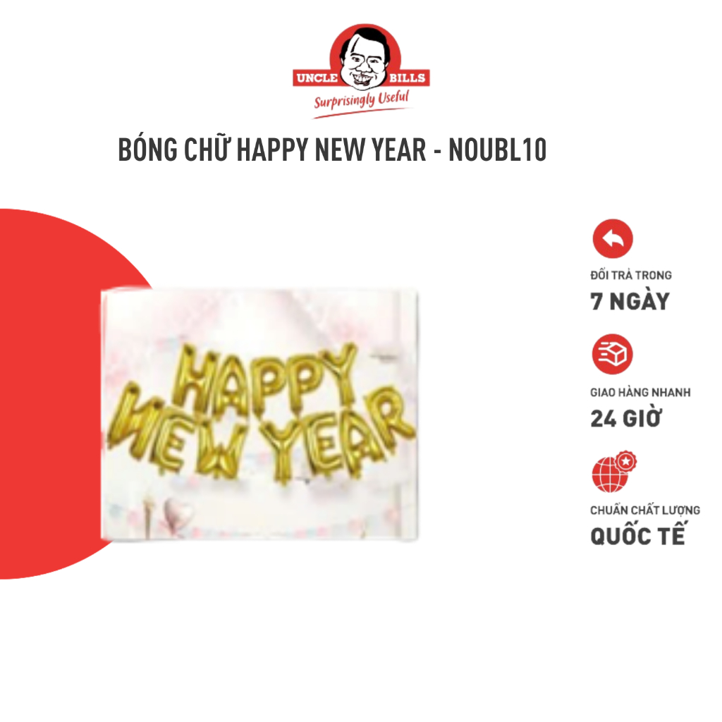BÓNG CHỮ HAPPY NEW YEAR - NOUBL10